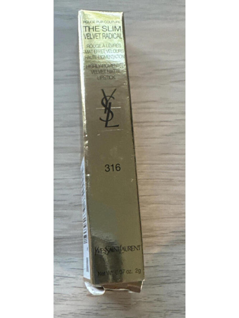 Yves Saint Laurent ~ THE SLIM Velvet Radical~ #316 Vibe In Amber NIB